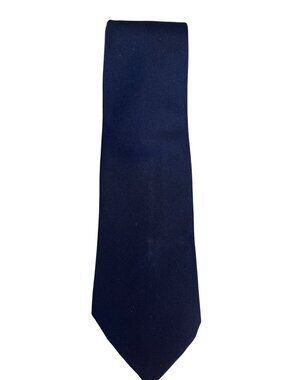 McGregor Navy Textured Polyester Tie Made In USA Classic Mens Accessory 14k